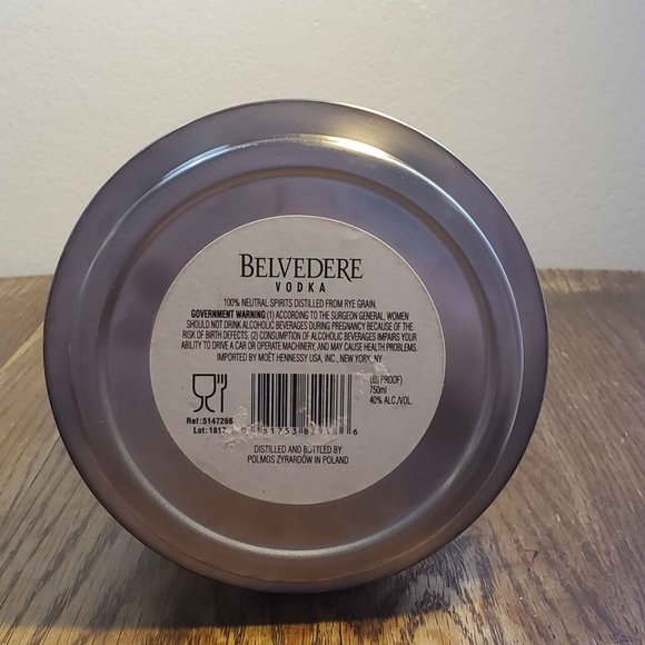 Belvedere Vodka Stainless Steel Ice Bucket Bottle Holder w/ Tongs & Foam Inserts - Picture 7 of 7